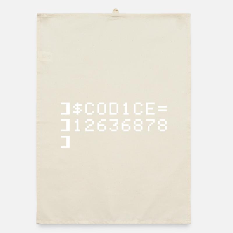 C0D1CE Codice 8-Bit Esadecimal Code Nerd Pix Organic dish towel