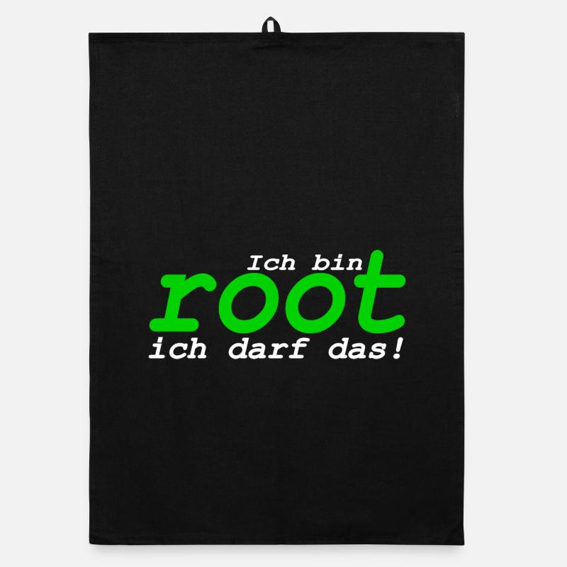 Ich bin root ich darf das Organic Geschirrtuch