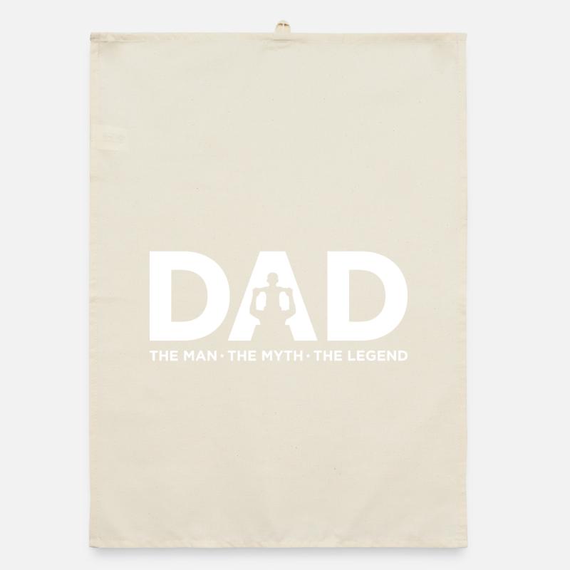 Dad Icon: Bold Silhouette Emblem Organic dish towel