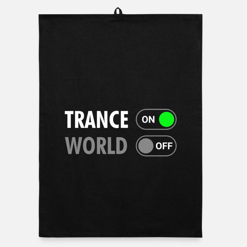 Trance On World Off - Rave Style - Torchon bio - noir
