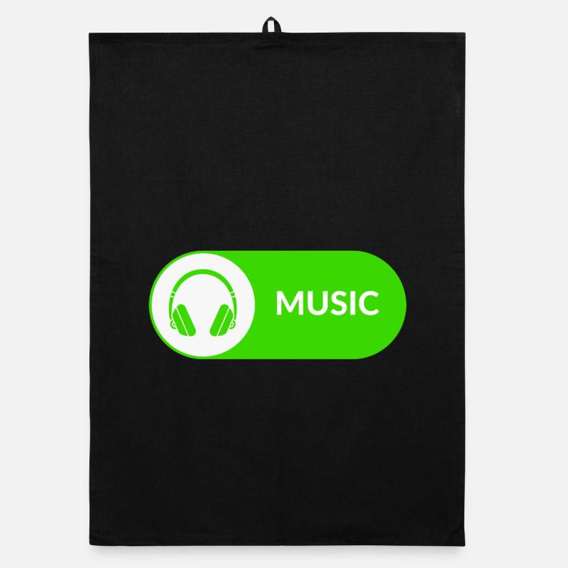 Music button Organic dish towel
