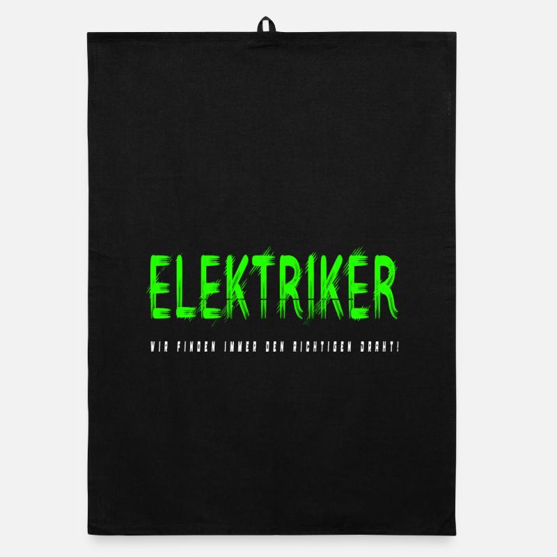 Elektriker Handwerker Design Organic Geschirrtuch
