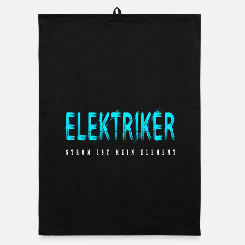 Elektriker Handwerker Design Organic Geschirrtuch