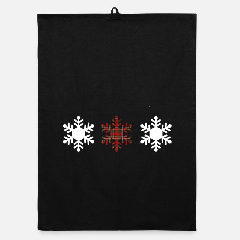 Tartan Snowflake Organic dish towel