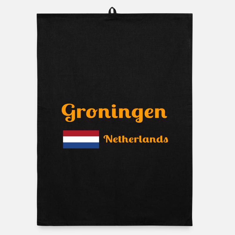 Groningen Netherlands - Stylish prints Organic dish towel