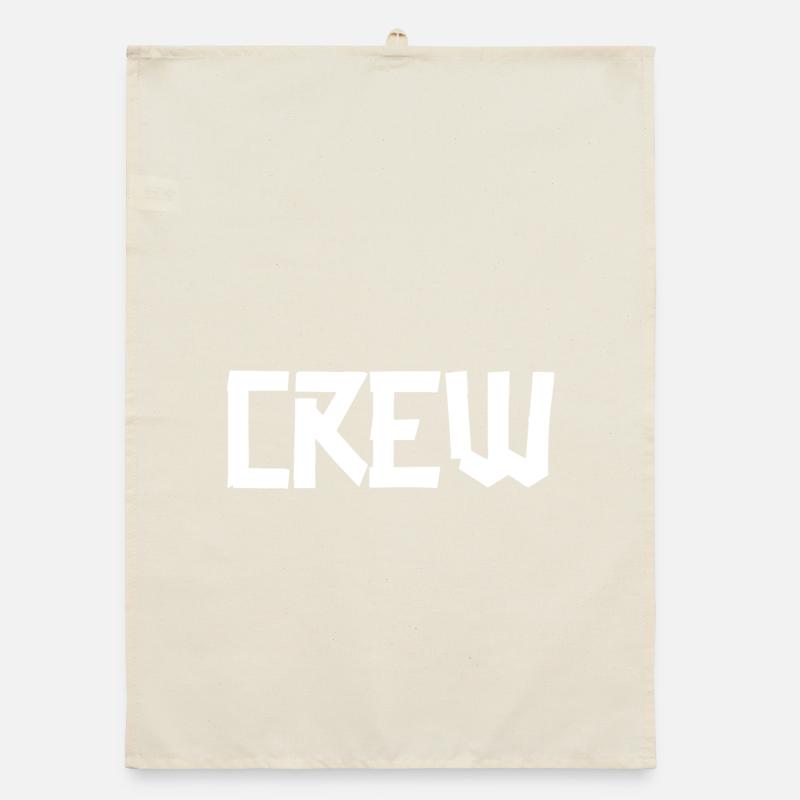 Crew Gaffer Small print White Organic dish towel