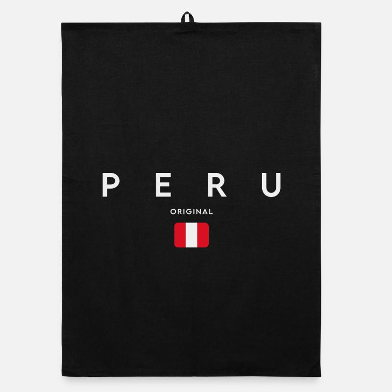 Flag of Peru, Peruvian pride Organic dish towel