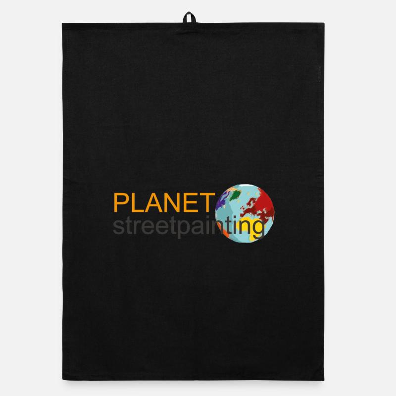 Planet logo wit Organic dish towel