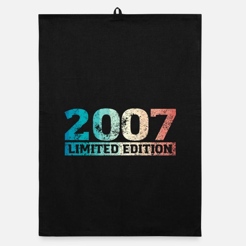 Limited Edition 2007 18. Geburtstag Geschenk Männe Organic Geschirrtuch