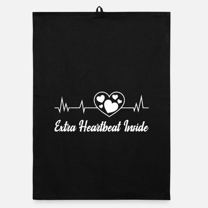 Future maman EXTRA HEARTBEAT INSIDE Funny Torchon bio