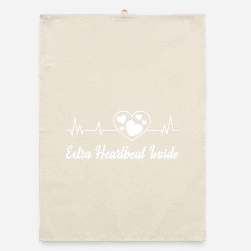 Future maman EXTRA HEARTBEAT INSIDE Funny Torchon bio