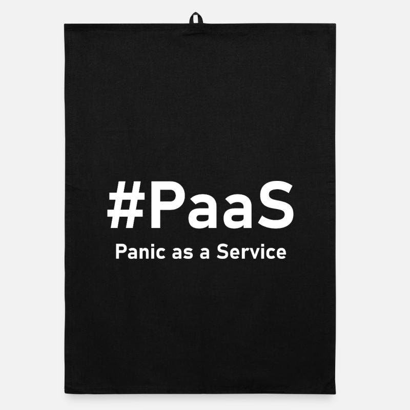 PaaS – Panic as a Service | Lustiger IT-Spruch Organic Geschirrtuch