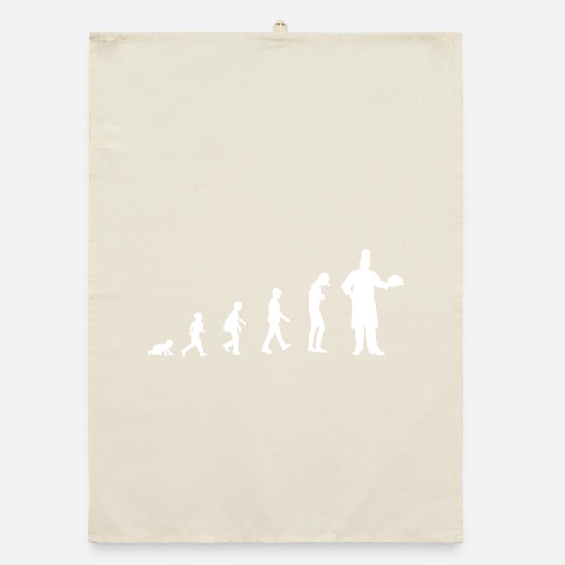 Evolution vom Baby zum Koch / Restaurant Organic Geschirrtuch