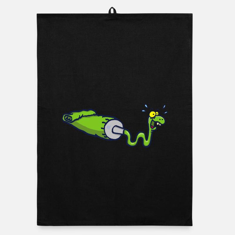 Snake painter Organic dish towel