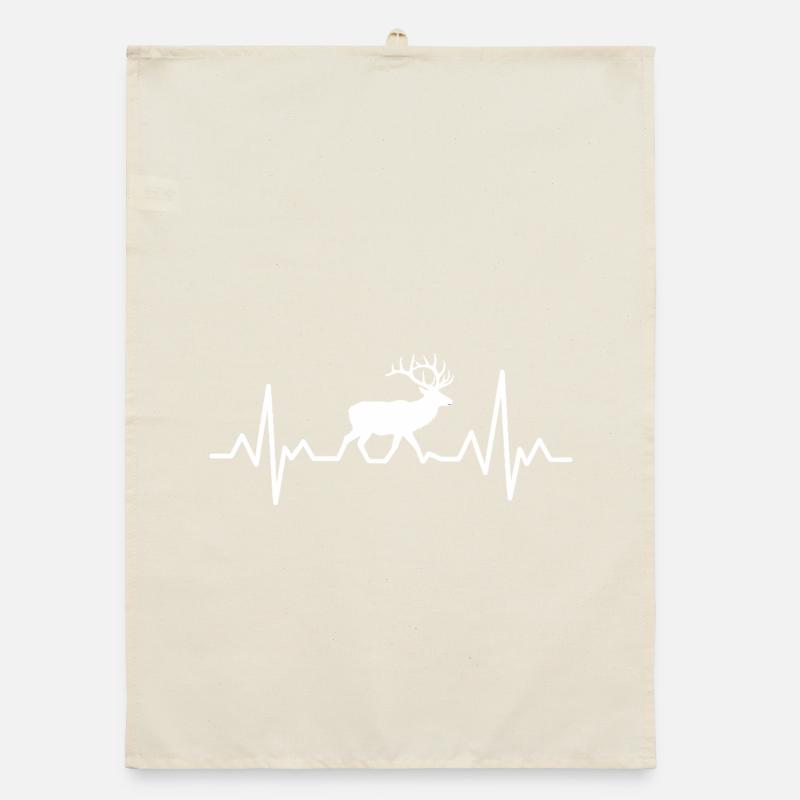 Heartbeat Deer Silhouette Organic dish towel