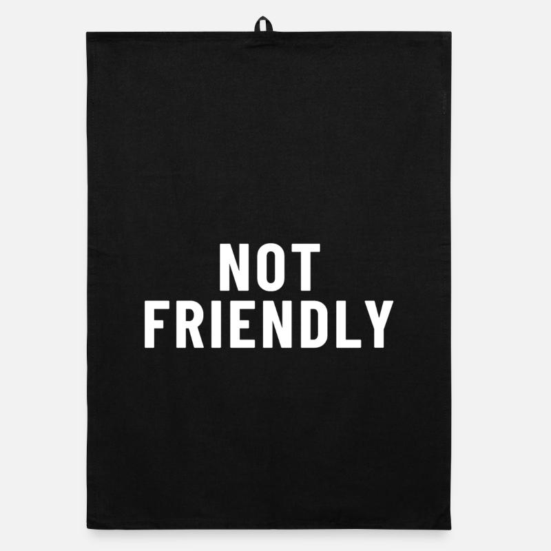 Not Friendly - Organic Geschirrtuch - Schwarz