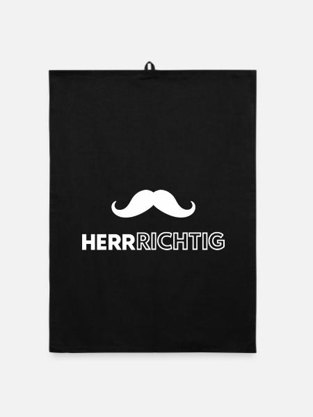 I'm a man - Organic dish towel - black - Front