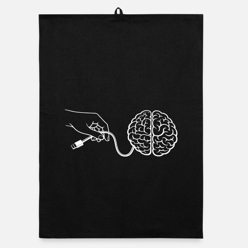 Brain Head Cable Connector Artificial Intelligence Organic dish towel