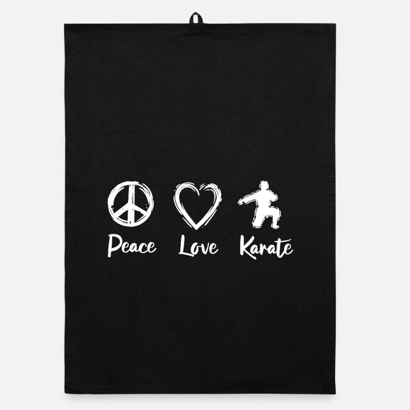Peace Love Karate Organic Geschirrtuch