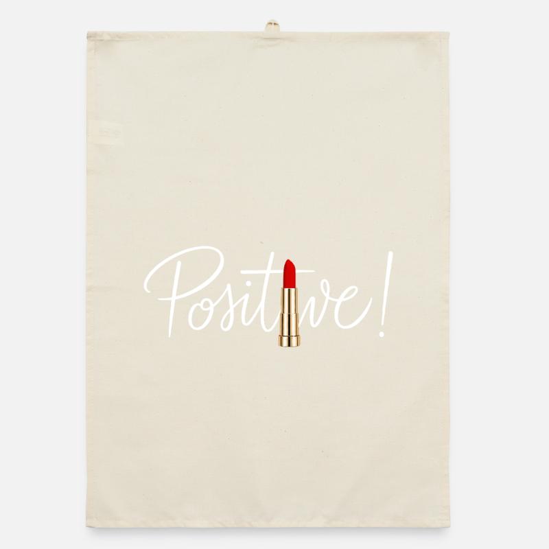 Positives Lippenstift-minimalistisches Schic-Design Organic Geschirrtuch