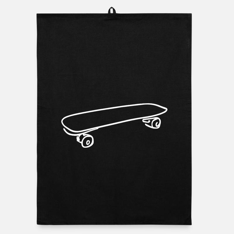 Skateboard Sketch Organic dish towel