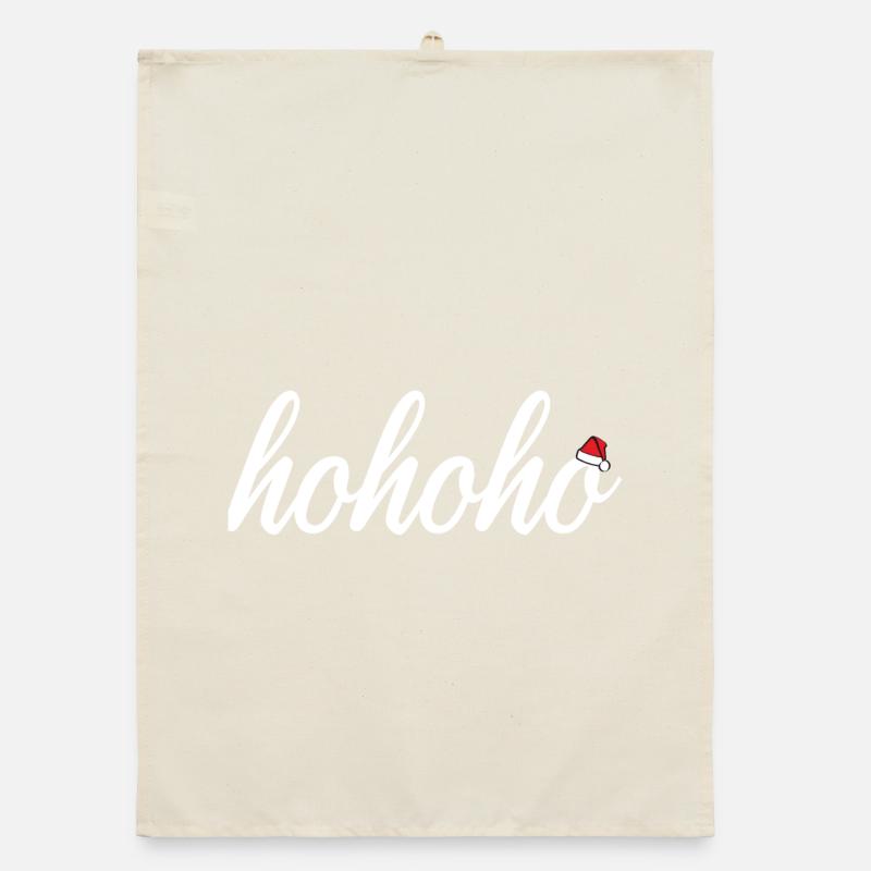 hohoho mit der Mütze vom Weihnachtsmann Organic Geschirrtuch