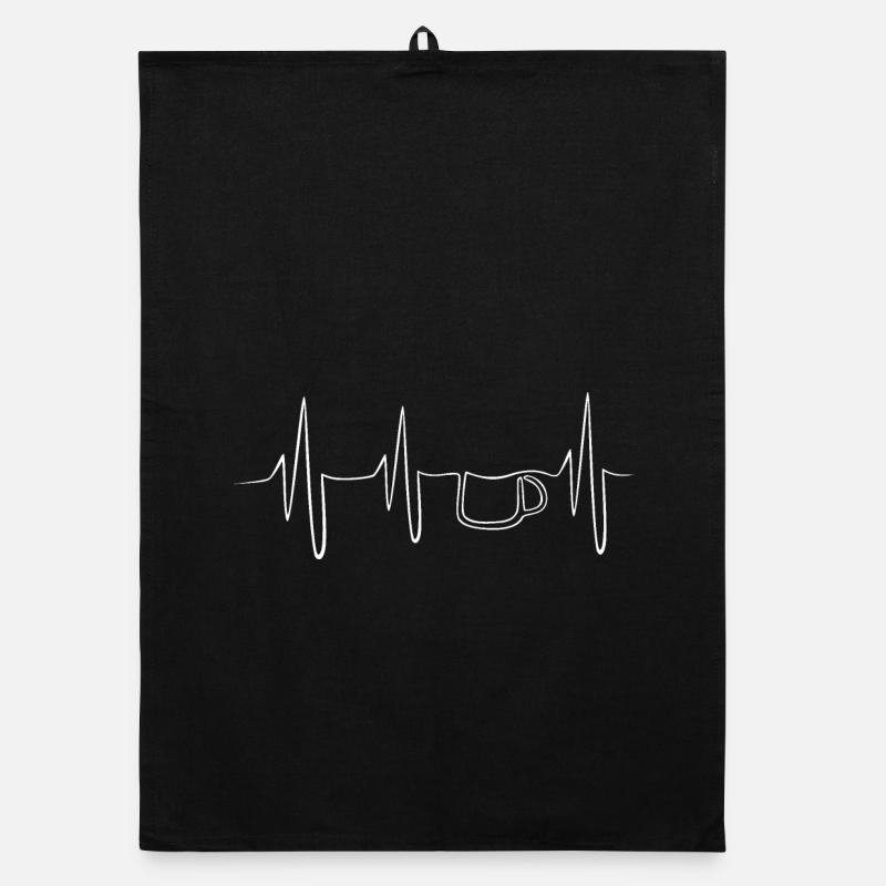 kaffee coffee cafe symbol one line puls Grafik Organic Geschirrtuch