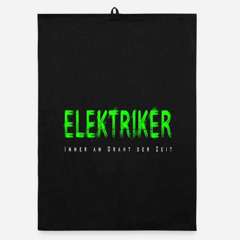 Elektriker Handwerker Design Organic Geschirrtuch