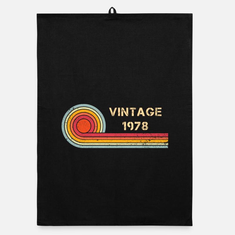Vintage 1978 Geburtstag Retro Design Organic Geschirrtuch