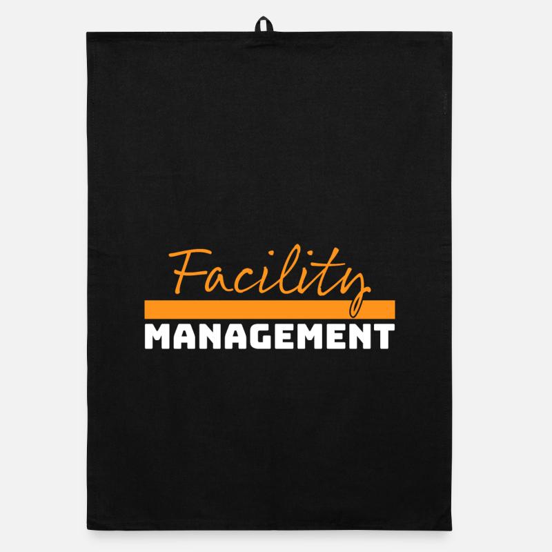 Tshirt Facility Management blanc orangé Torchon bio