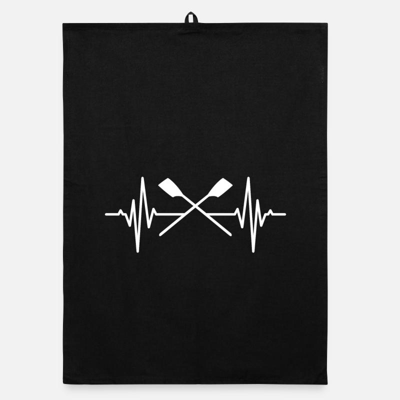 Rowing heartbeat Organic dish towel