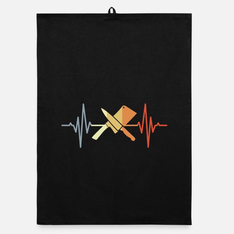 Hackbeil Messer Herzlinie Organic Geschirrtuch