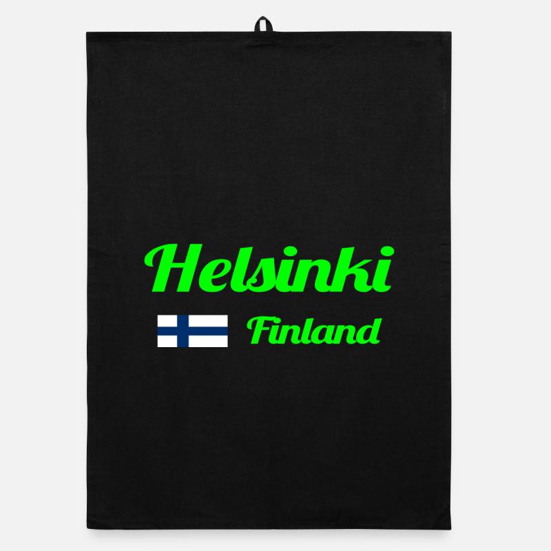Helsinki, Finlande - Imprimés élégants Torchon bio
