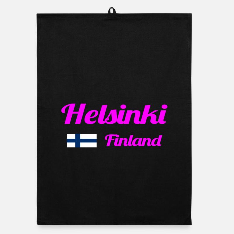 Helsinki, Finlande - Imprimés élégants Torchon bio