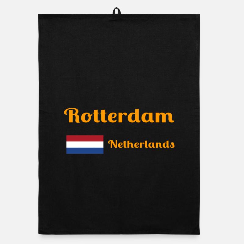 Rotterdam Pays-Bas - Imprimés élégants Torchon bio