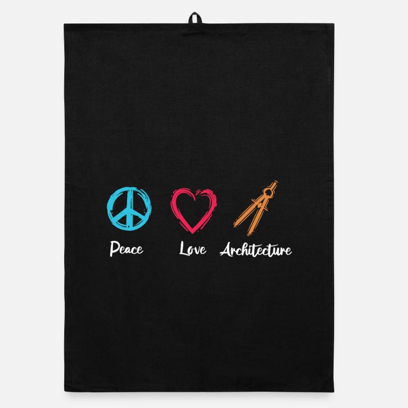 Frieden Liebe Architektur Organic Geschirrtuch