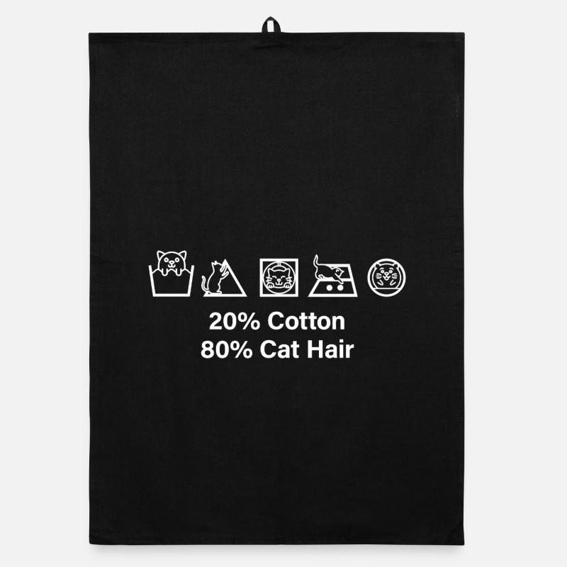 Katze 80% Katzenhaare 20% Baumwolle Miau Katzen Organic Geschirrtuch