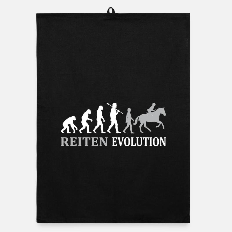 Reiten Evolution – Vom Affen zum Reiter Organic Geschirrtuch