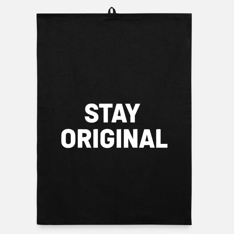 Restez les lettres originales – Impression contrastante Torchon bio