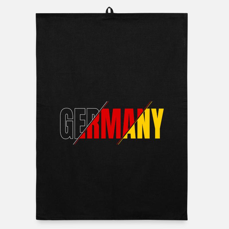 Germany Lettering Black Red Gold Germany Organic dish towel