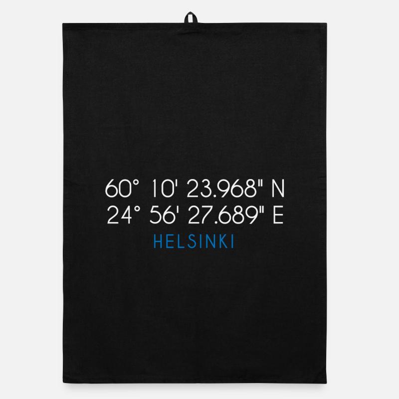 Coordonnées Helsinki Finlande Torchon bio