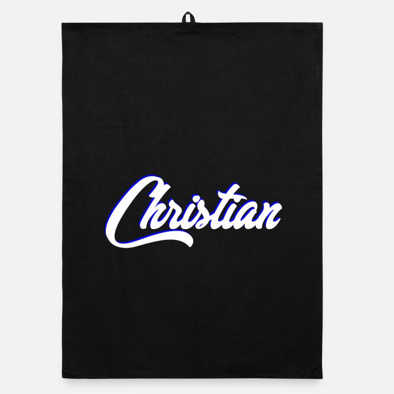 Personalized Christian Name Lettering Organic dish towel