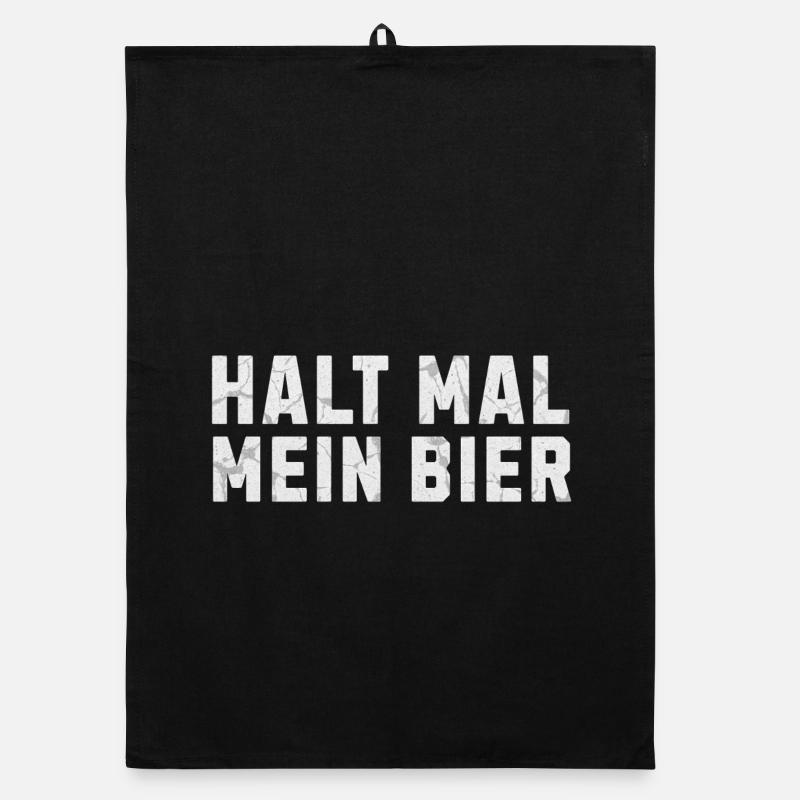 Halt mal mein Bier Organic Geschirrtuch