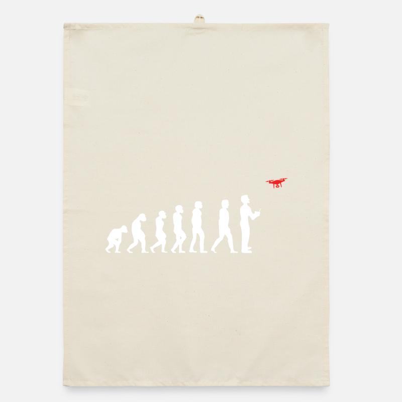 Evolution of Man Drone Pilot Organic dish towel