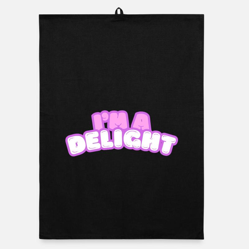 Im Delight Bubble Text Organic dish towel