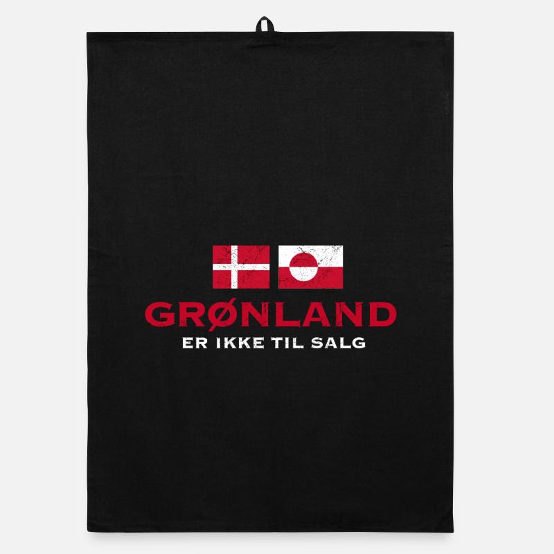 Greenland Flag Distress Unity Organic dish towel