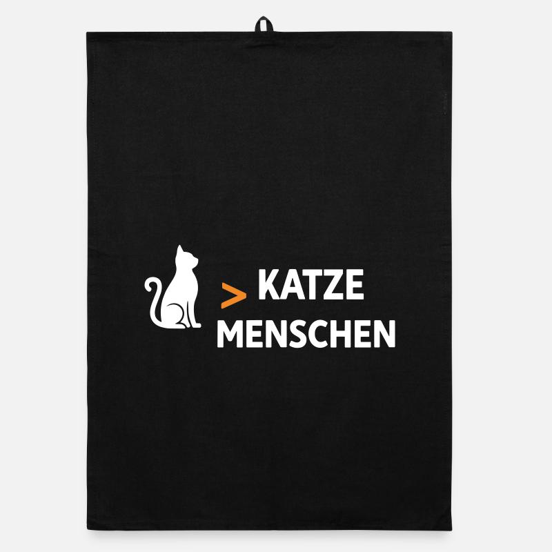 Katze > Menschen Organic Geschirrtuch