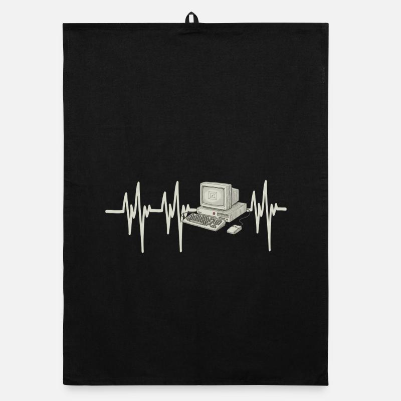 Heartbeat Computer Organic Geschirrtuch