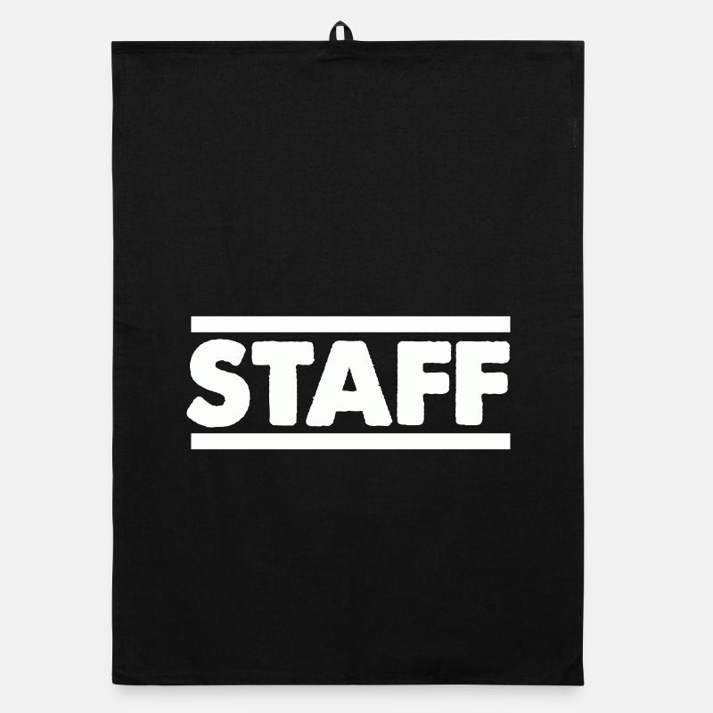Staff Schriftzug Bold Kontrast Organic Geschirrtuch