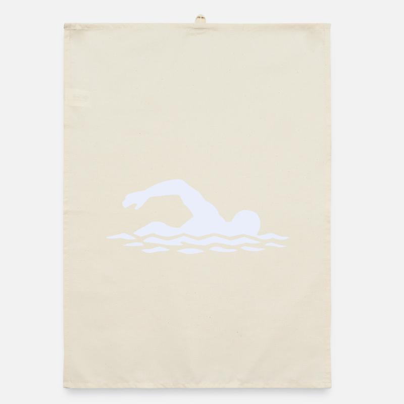 Float silhouette in water Organic dish towel